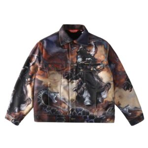 Supreme & FrankFrazetta Co-Branded t Knight Chopper Snake Tannin Jacket