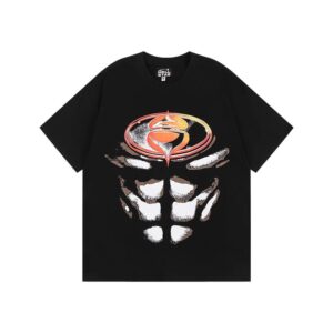 Hellstar High Street American Street Hip Hop Peplum Printed Short Sleeve T-Shirt