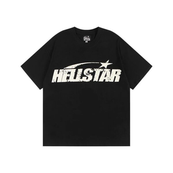 Hellstar High Street American Street Hip Hop Peplum Printed Short Sleeve T-Shirt