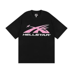 Hellstar High Street American Street Hip Hop Peplum Printed Short Sleeve T-Shirt