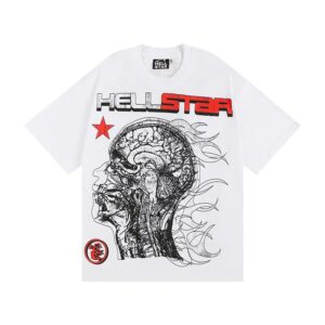Hellstar High Street American Street Hip Hop Peplum Printed Short Sleeve T-Shirt