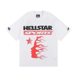 Hellstar High Street American Street Hip Hop Peplum Printed Short Sleeve T-Shirt