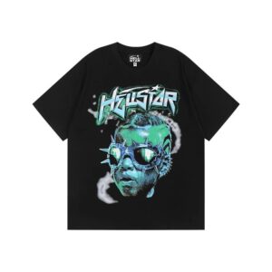 Hellstar High Street American Street Hip Hop Peplum Printed Short Sleeve T-Shirt