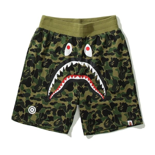 bape shark camouflage casual shorts