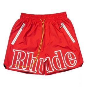 RHUDE Reflective Alphabet Print Beach Shorts