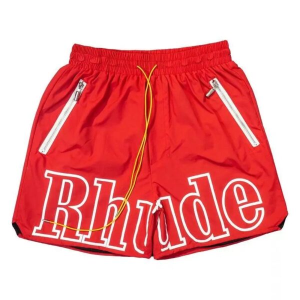RHUDE Reflective Alphabet Print Beach Shorts