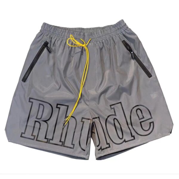 RHUDE Reflective Alphabet Print Beach Shorts