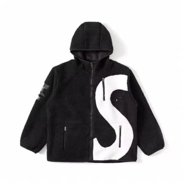 supreme big slogo embroidered lambswool jacket
