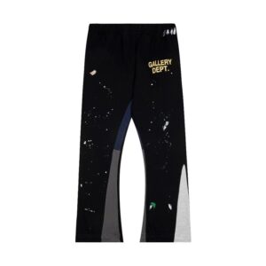 GalleryDept Hand-Painted Ink Splattered Flare Trousers