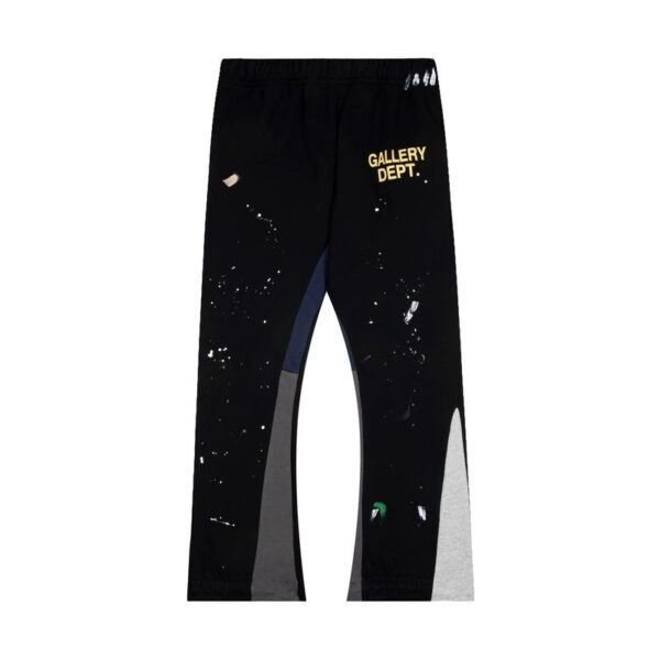 GalleryDept Hand-Painted Ink Splattered Flare Trousers