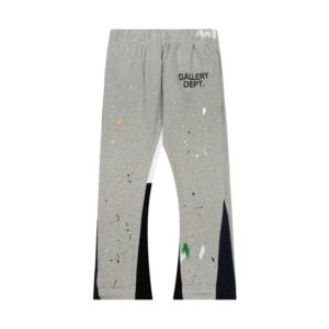 GalleryDept Hand-Painted Ink Splattered Flare Trousers