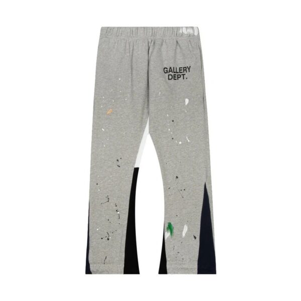 GalleryDept Hand-Painted Ink Splattered Flare Trousers