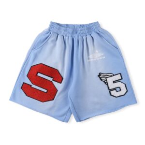 sp5der foamed printed casual t-shirt+shorts