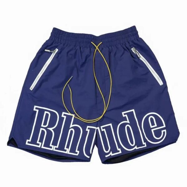 RHUDE Reflective Alphabet Print Beach Shorts