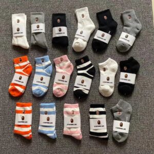 Bape Printed Logo Long Short Sports Skate Socks Multi-Color Collection