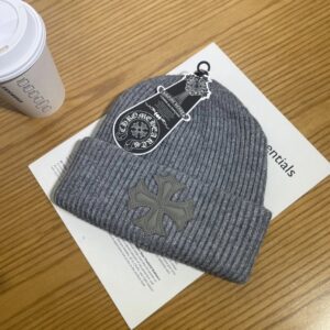 Chrome Hearts Black Cross Knit Beanie