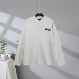 BALENCIAGA 2025SS Classic Cola Wave Logo Embroidered Long Sleeve