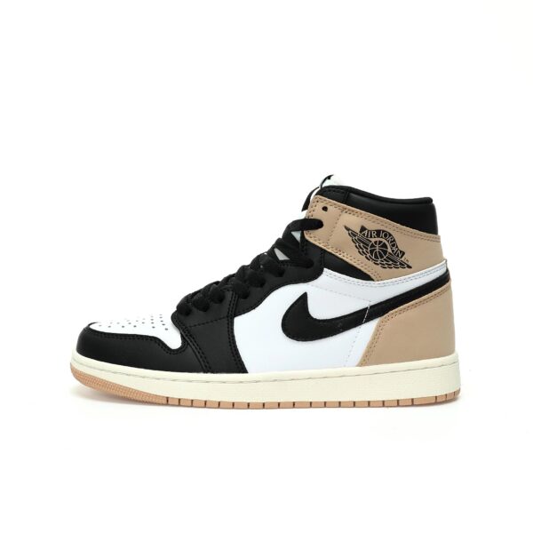 Wmns Air 1 Retro High OG"Latte"1Classic Retro High-Top Versatile Culture Basket "Black and White Latte Coffee"