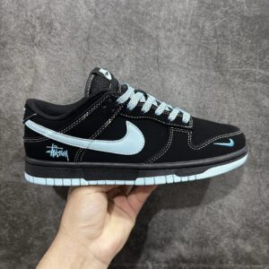 Nk SB Dunk Low Stussy Collection - Black Blue Swoosh