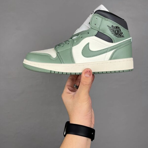 Air Jordan 1 Mid Fresh Warm Green Zhongbang Basketball Shoes