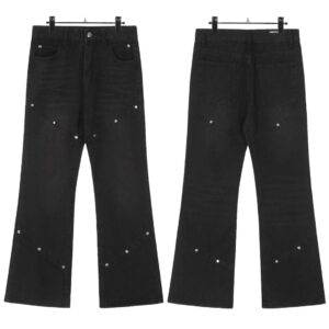 Balenciaga Washed Distressed American Vintage Studded Flared Jeans