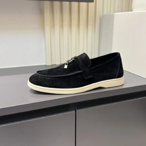 Loro Piana Men's Casual Loafers Black
