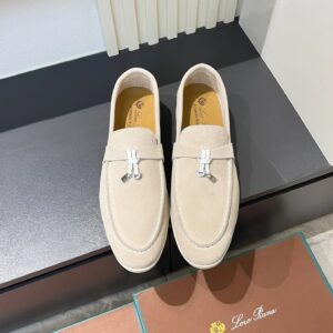 Loro Piana Men's Casual Loafers in Nude