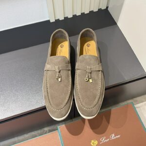 Loro Piana Men's Casual Loafers in Khaki