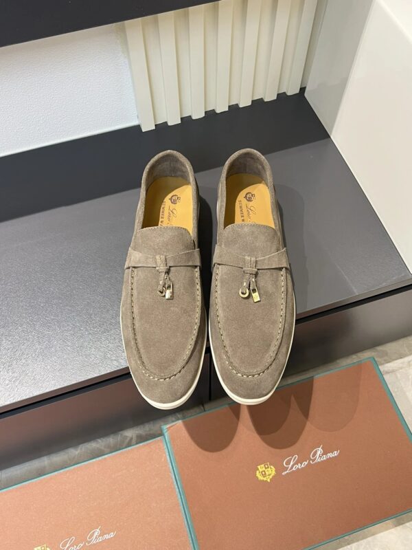 Loro Piana Men's Casual Loafers in Khaki