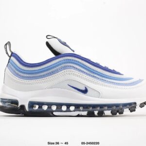 Nike Air Max 97 Retro Full-Length Air Cushion Sneakers with Small Swoosh