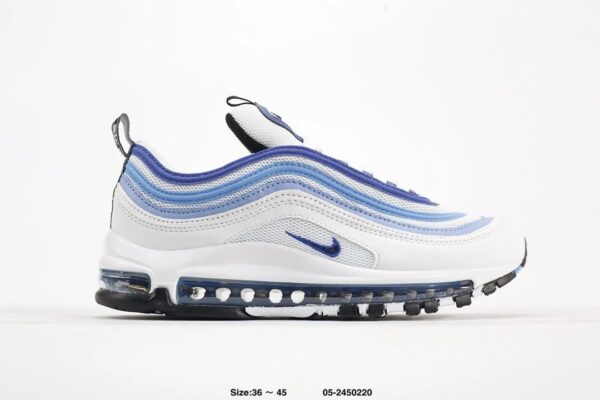 Nike Air Max 97 Retro Full-Length Air Cushion Sneakers with Small Swoosh