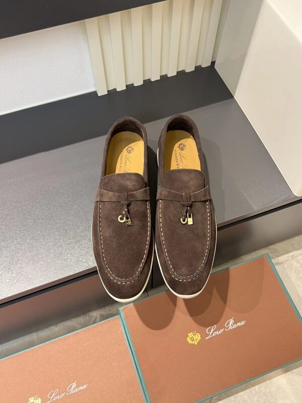 Loro Piana Couple's Classic LP Premium Edition British Flat Loafers Brown