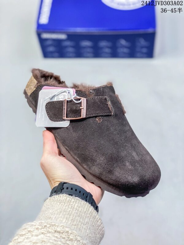 Birkenstock Boston Suede Shearling - Coffee Brown