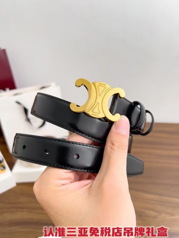 Celine Classic Logo Leather Belt