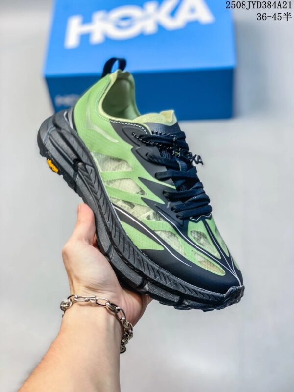 HOKA Running Sneakers Green Color Block