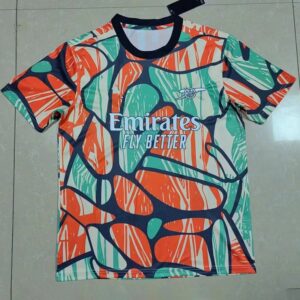 Emirates FLY BETTER Graffiti Orange & Green Color-Blocked Streetwear T-Shirt