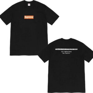 Supreme Box Logo Black Street Style Print T-Shirt