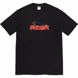 Supreme Cartoon Print Black Streetwear T-Shirt