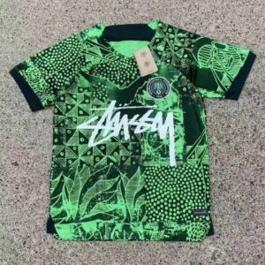 Stussy Street Graffiti Totem Neon Green Sports Jersey