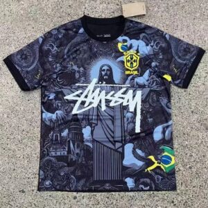 Stussy Brazil Motif Series Black Printed Short-Sleeve T-Shirt