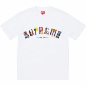 Supreme New York Landmarks White Streetwear T-Shirt