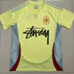 Stussy Spain Collaboration Yellow-Blue-Red Graffiti Casual Jersey