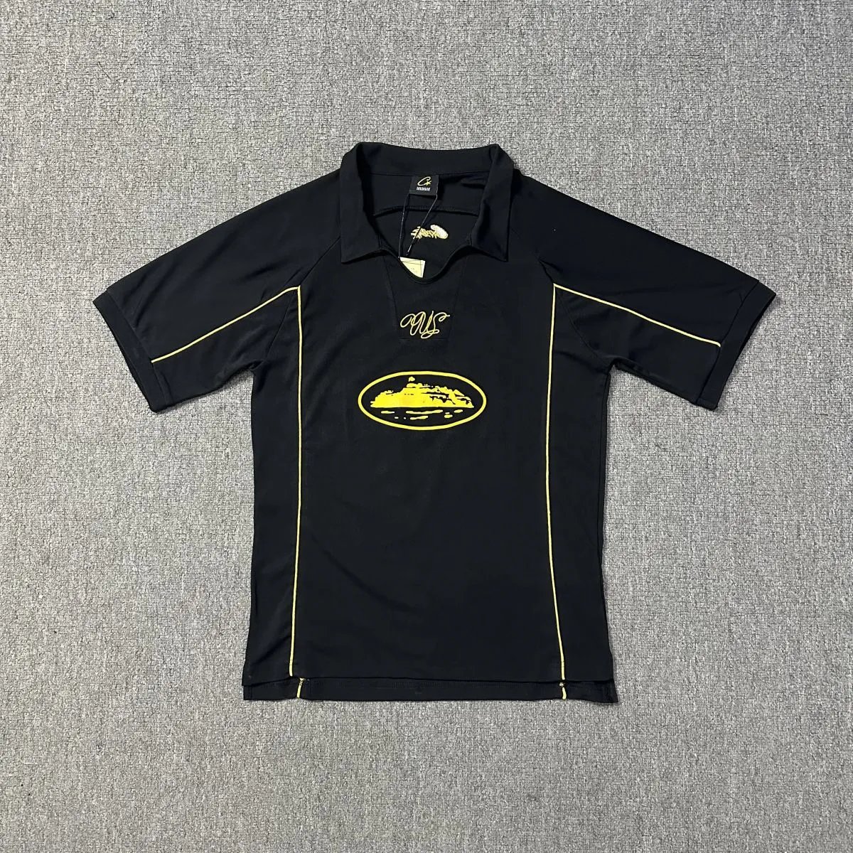 Corteiz Jersey MJ Legacy Black Street Sports Polo Shirt