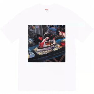 Supreme Money Iron Print White Streetwear T-Shirt