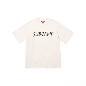 Supreme Classic Logo Off-White Oversized Street T-Shirt