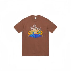 Supreme Brown Street Graffiti Style 100% Cotton T-Shirt