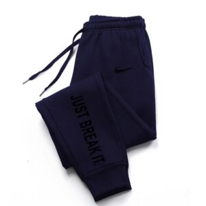 Nike Navy Letter Print Streetwear Sweatpants