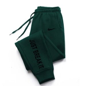 Nike JUST BREAK IT Dark Green Cuffed Sweatpants