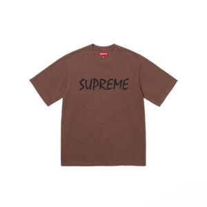 Supreme Classic Logo Brown Oversized T-Shirt
