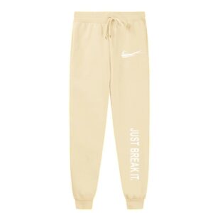 Nike JUST BREAK IT Beige Cuffed Sweatpants
